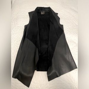 Dynamite faux leather waterfall vest